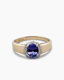 Ring mit Tansanit AAA+ & Brillanten