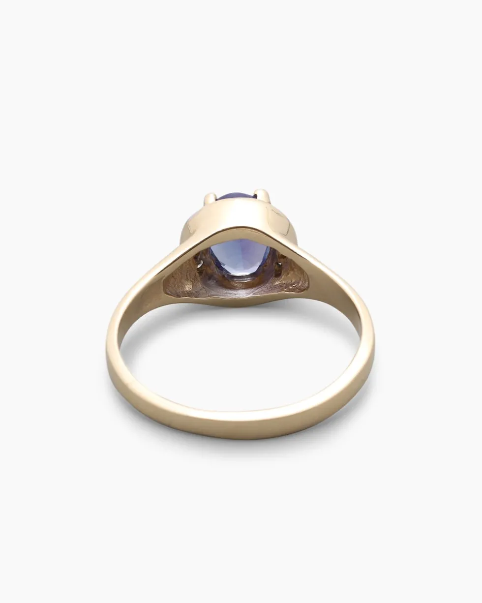 Ring mit Tansanit AAA & Brillanten