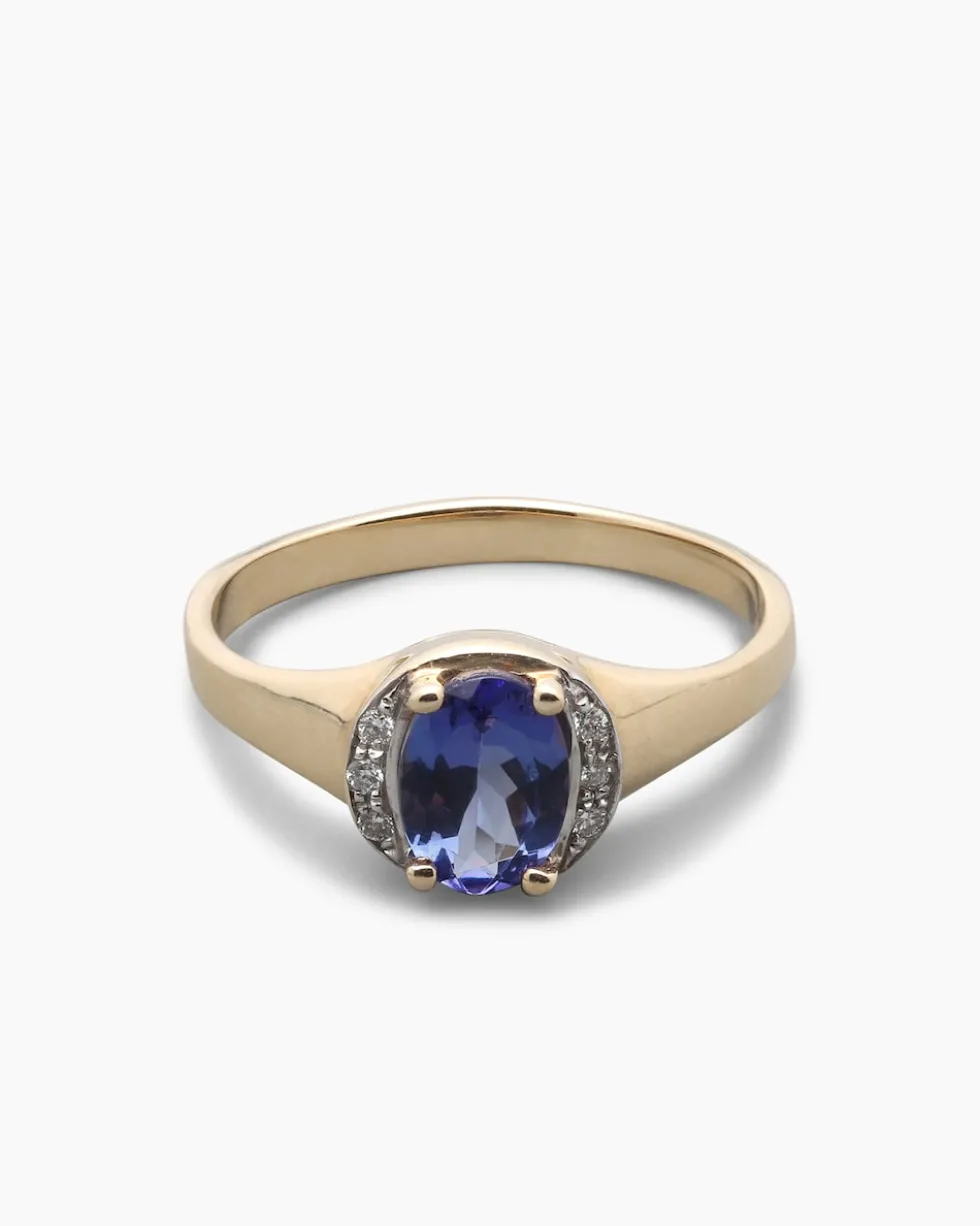 Ring mit Tansanit AAA & Brillanten