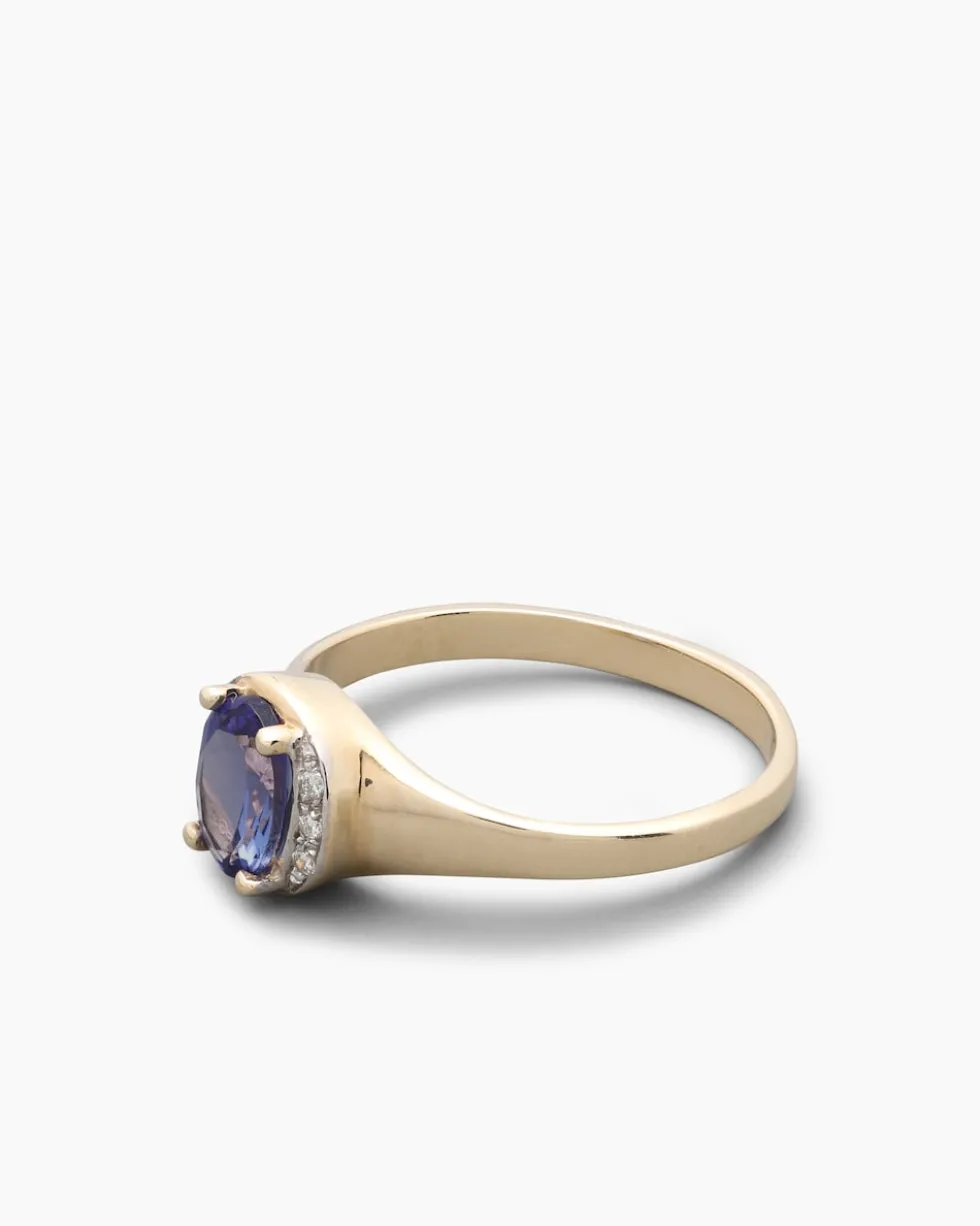 Ring mit Tansanit AAA & Brillanten
