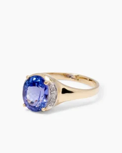 Ring mit Tansanit AAA+ und Brillanten