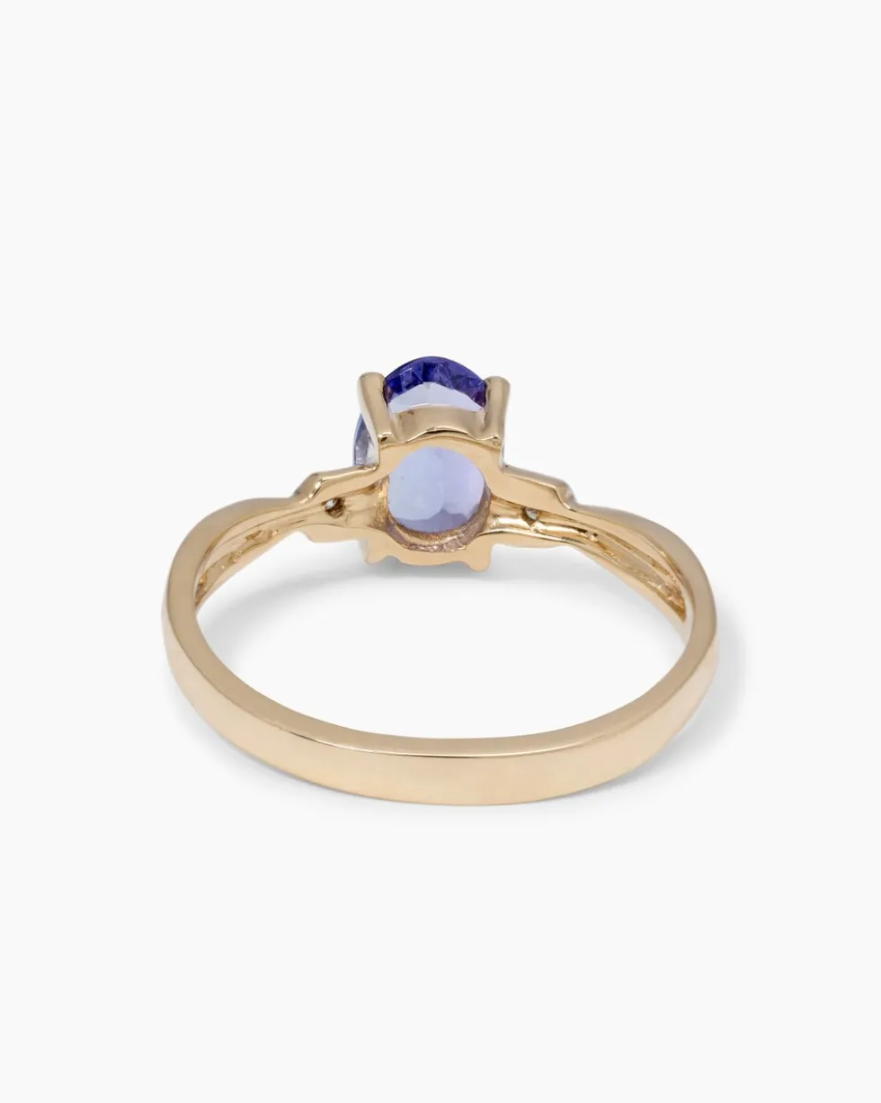 Ring mit Tansanit AAA und Brillanten