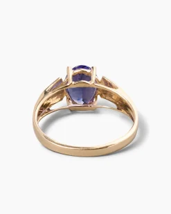 Ring mit Tansanit AAA und Diamant