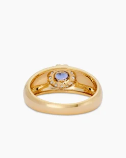 Ring mit Tansanit AAA & Zirkon