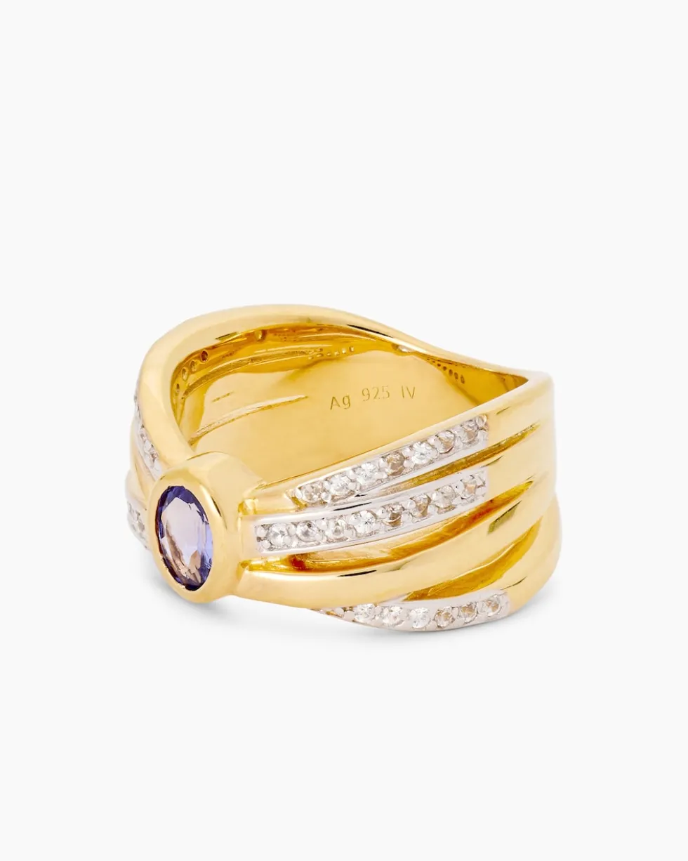 Ring mit Tansanit AAA+ & Zirkon