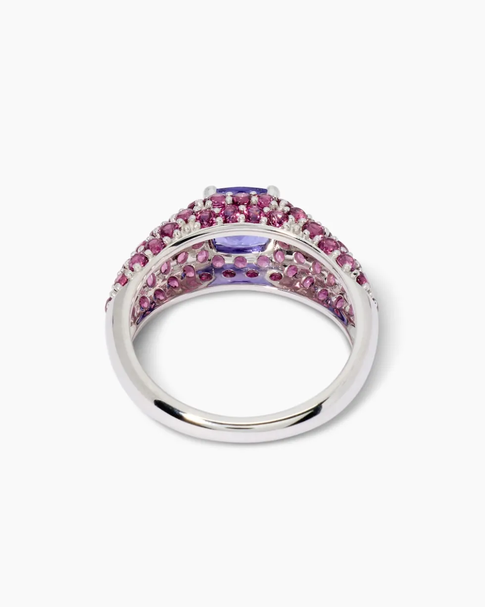 Ring mit Tansanit & Rhodolith