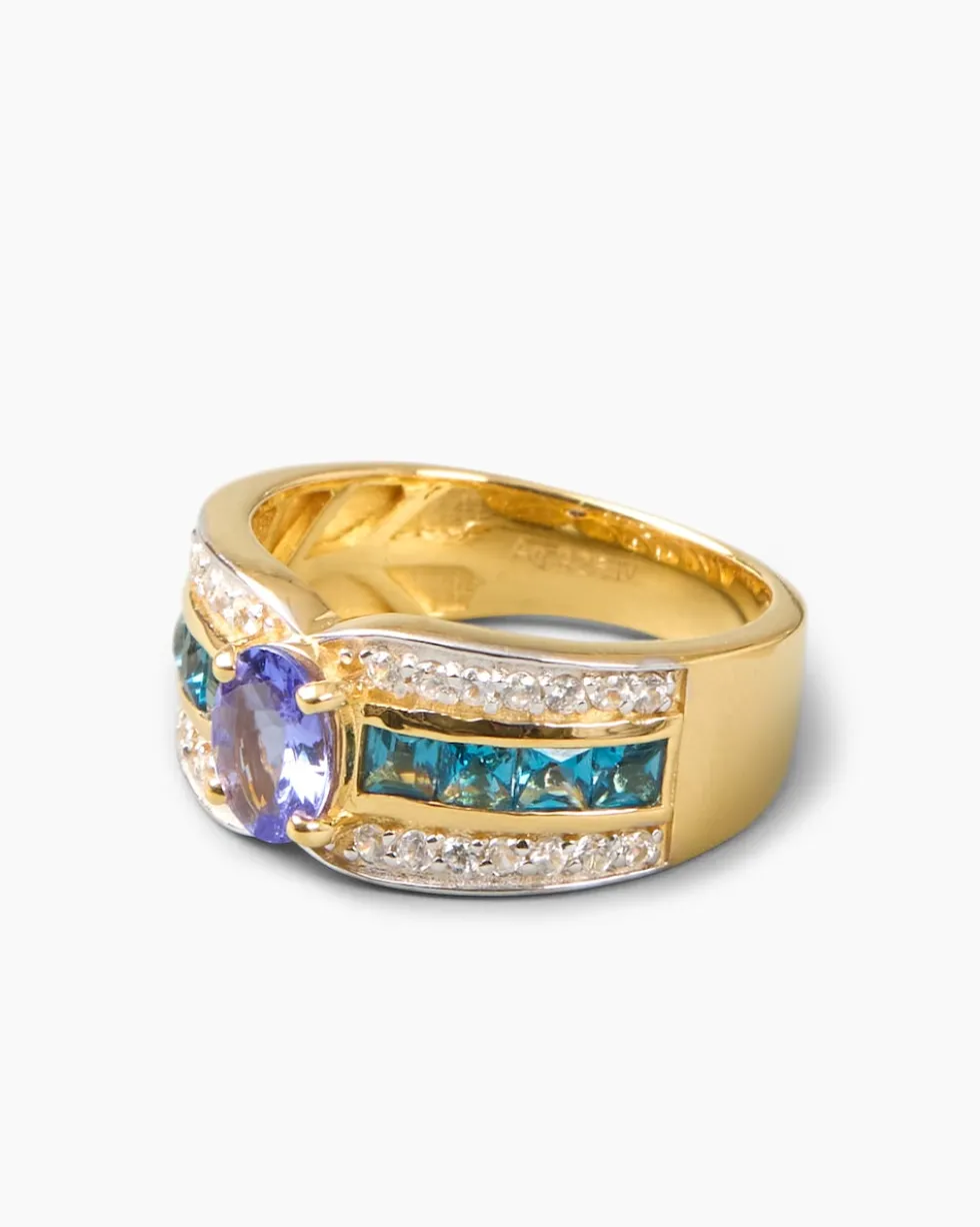 Ring mit Tansanit, Topas & Zirkon