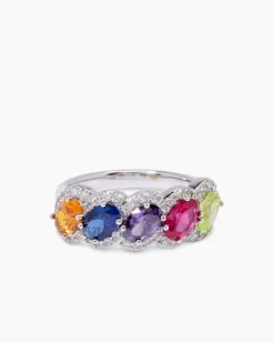 Ring mit Zirkonia und Kristallen
