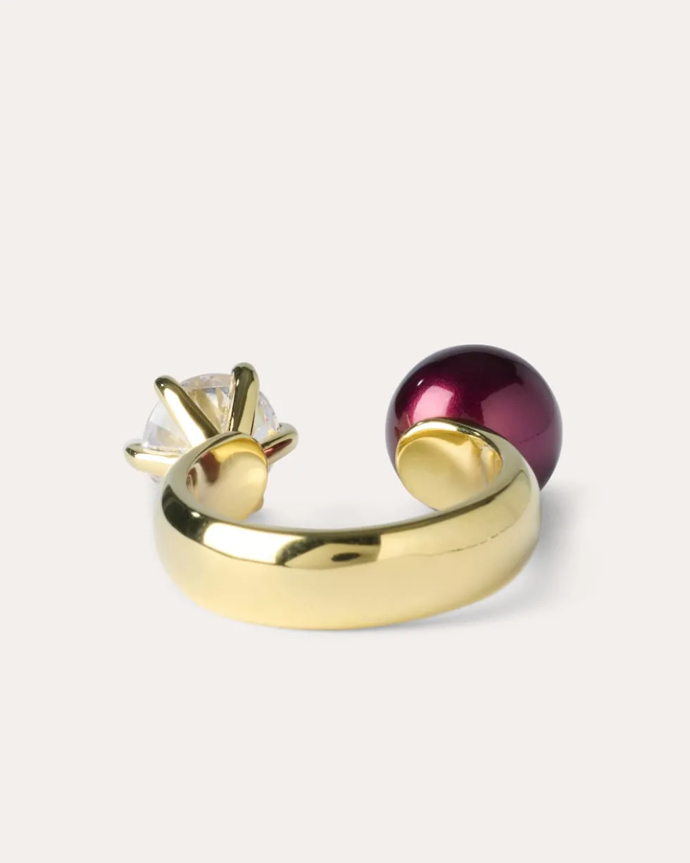Ring MK-Perle 10 mm & Zirkonia