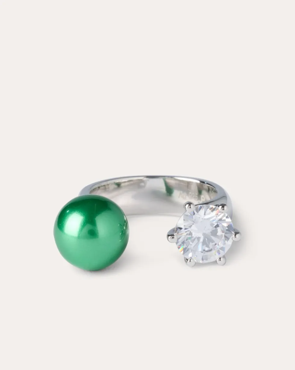 Ring MK-Perle 10 mm & Zirkonia