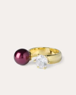 Ring MK-Perle 10 mm & Zirkonia