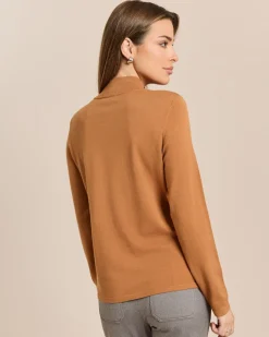 Rollkragenpullover mit Rautenmuster