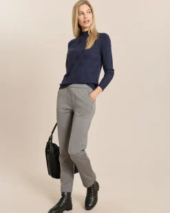 Rollkragenpullover mit Rautenmuster