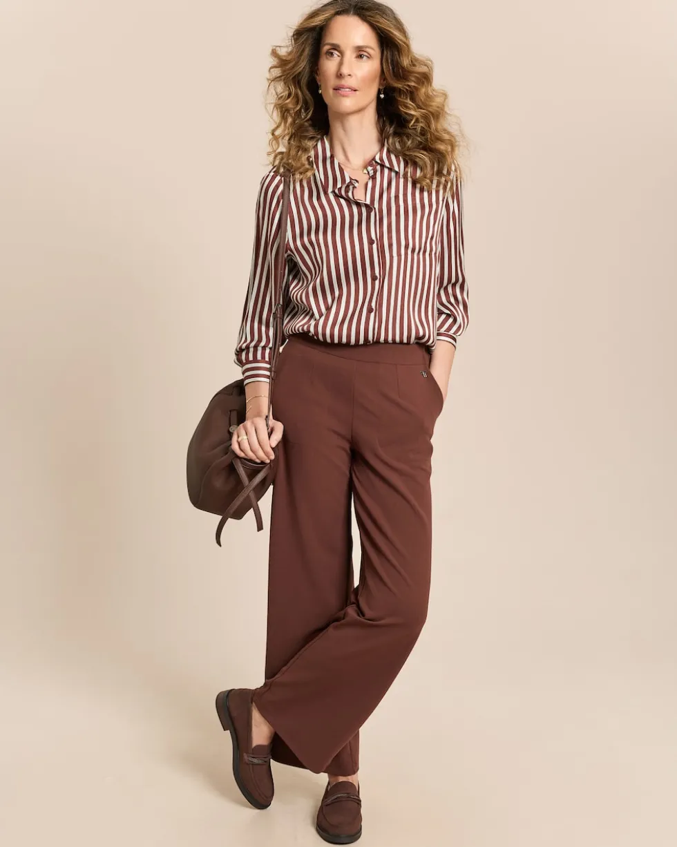 Satin-Bluse gestreift