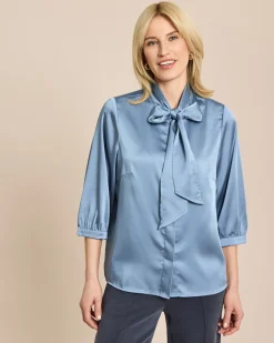Satin Bluse mit Schluppe