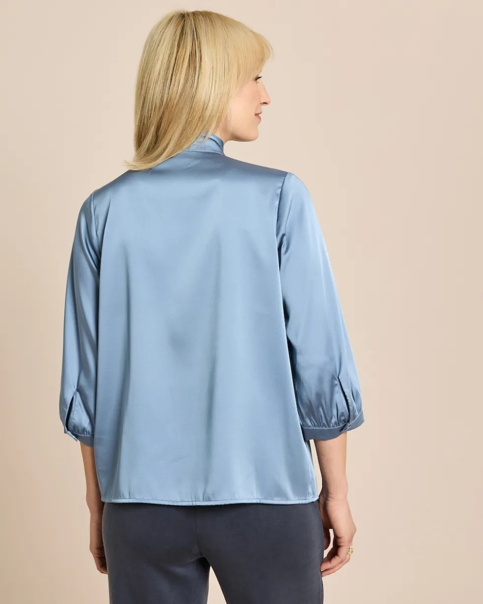 Satin Bluse mit Schluppe