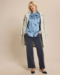 Satin Bluse mit Schluppe
