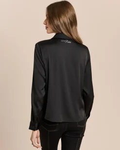 Satin-Hemdbluse