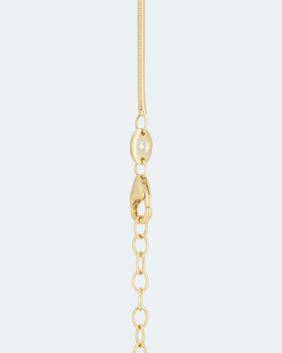 Schlangenkette mit Brillant 0,02 ct