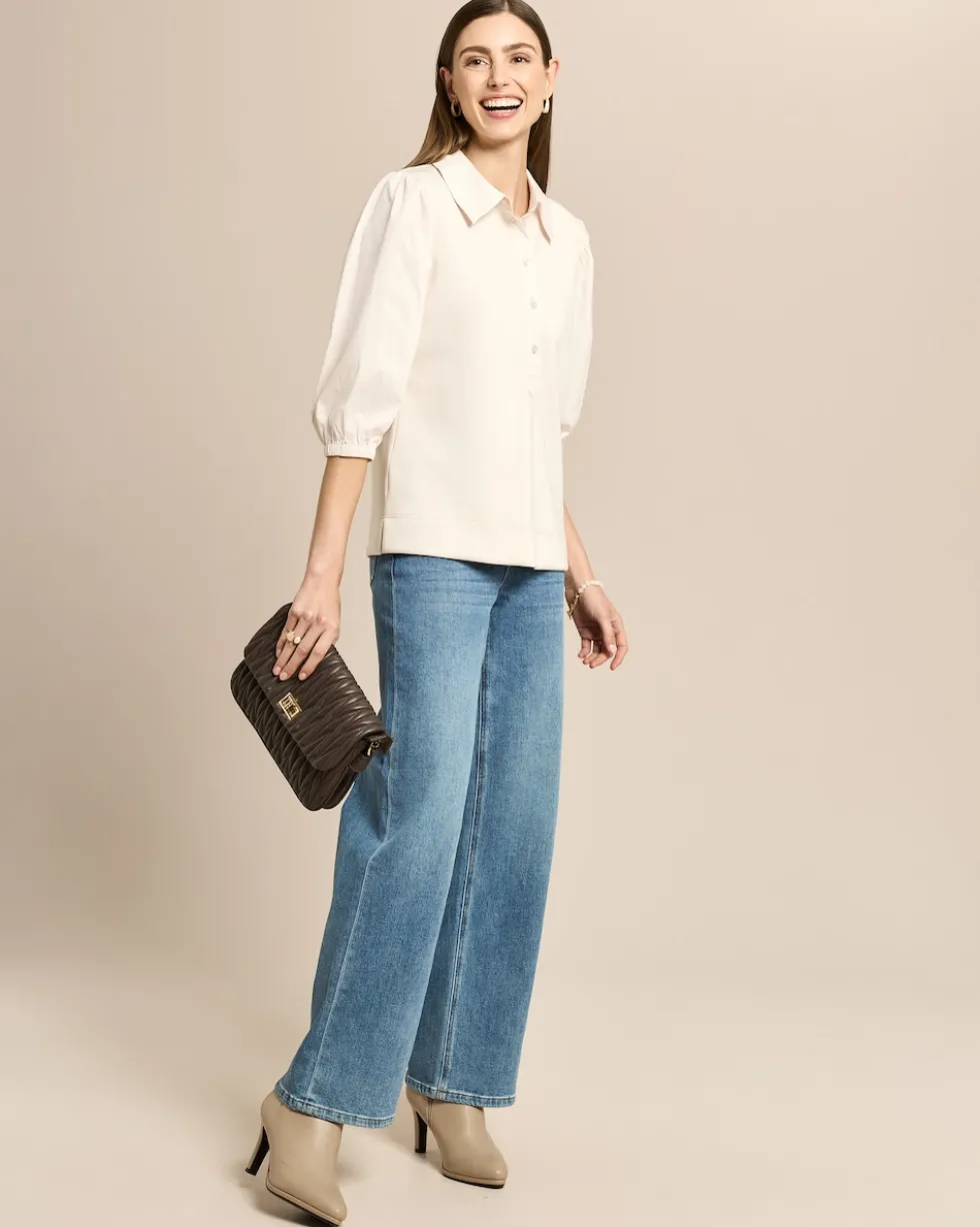 Seidentraum Shirt im Materialmix