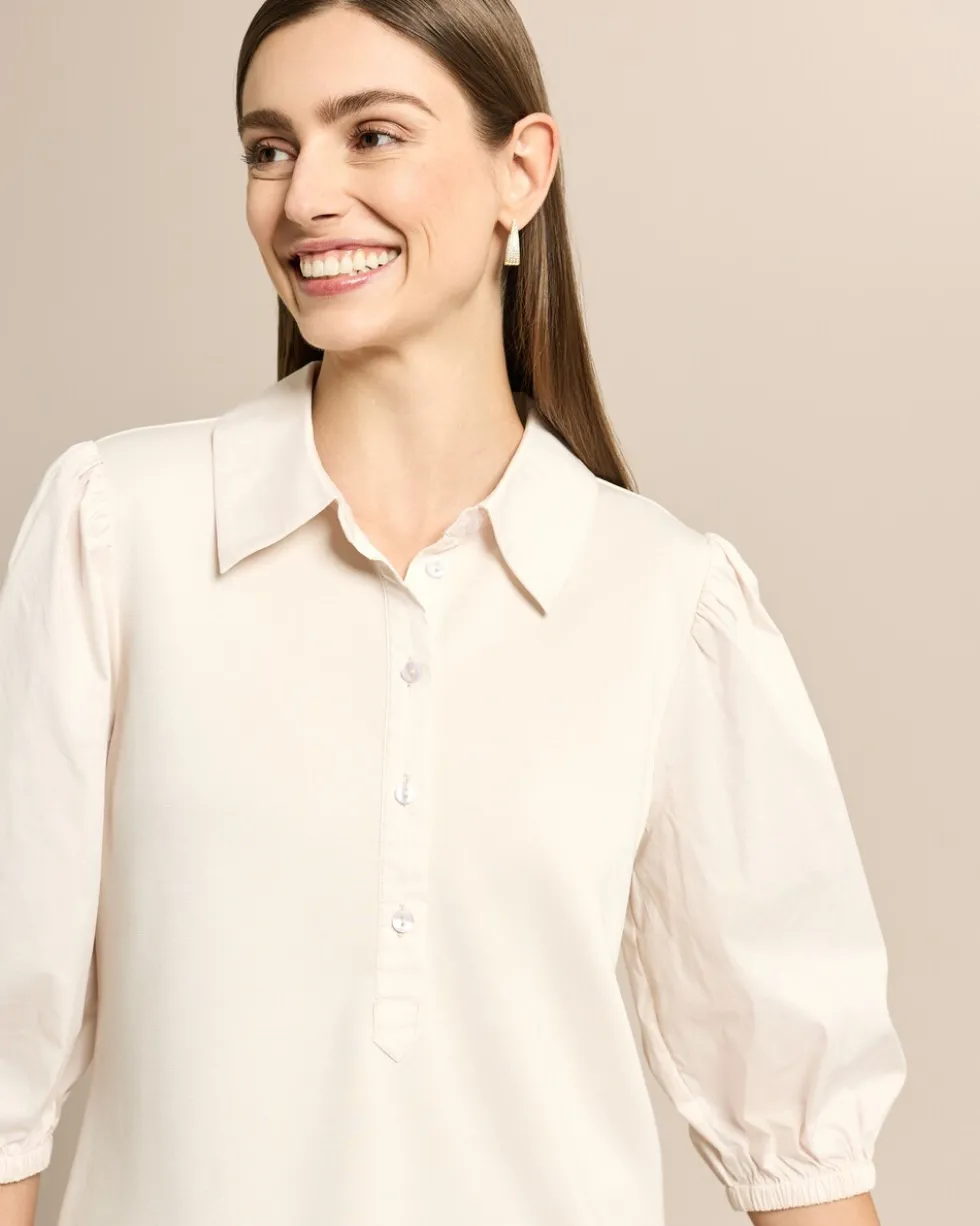 Seidentraum Shirt im Materialmix