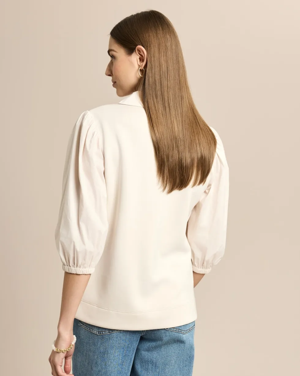 Seidentraum Shirt im Materialmix