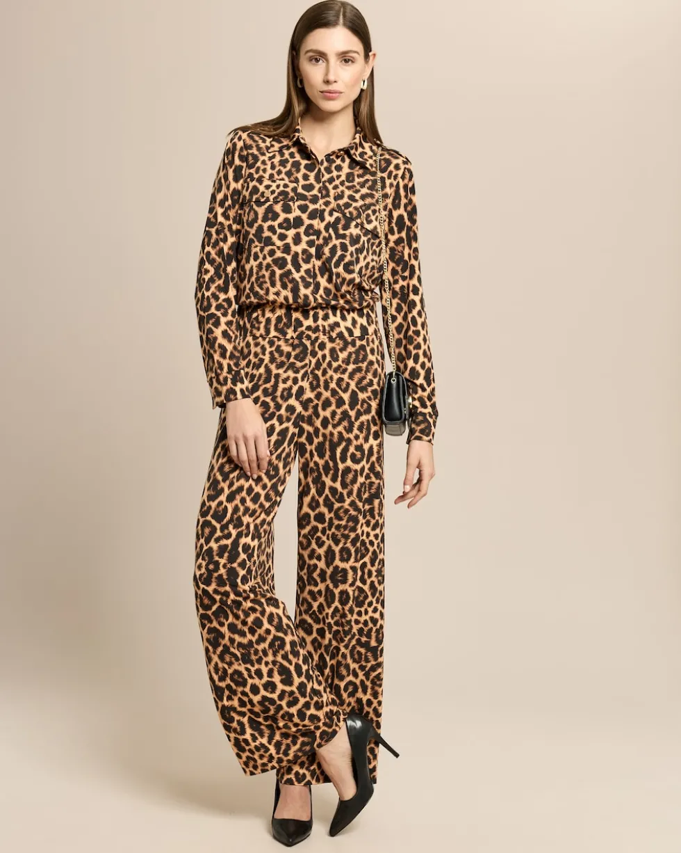 Shirtbluse mit Leoprint