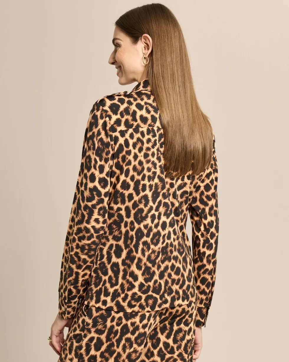 Shirtbluse mit Leoprint