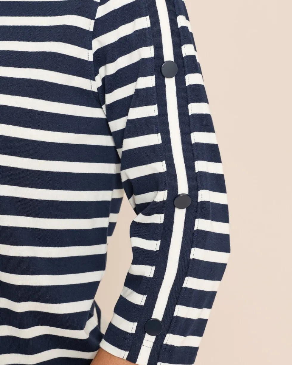 Shirt gestreift mit überschnittener Schulter