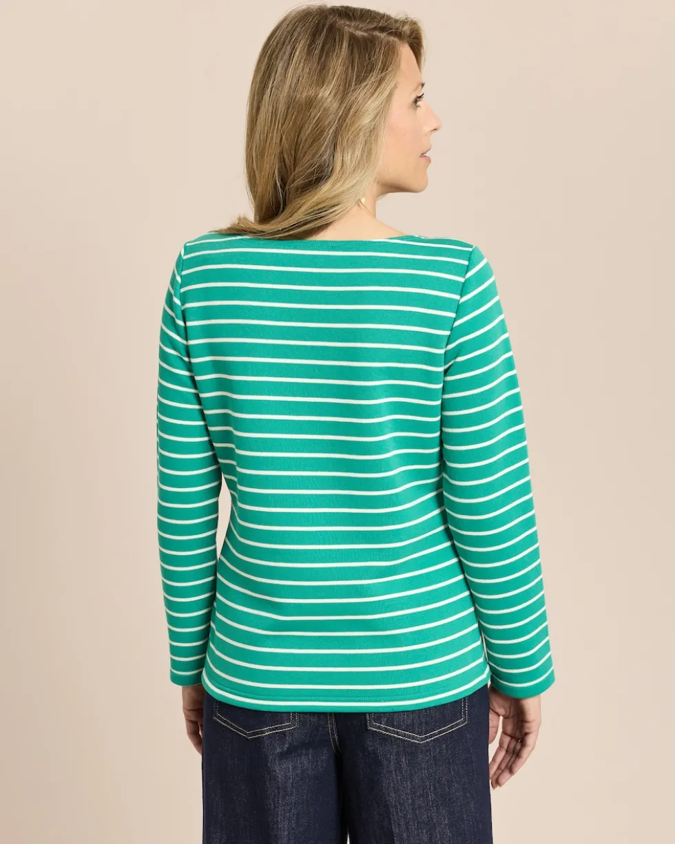 Shirt gestreift mit Frottee-Applikation