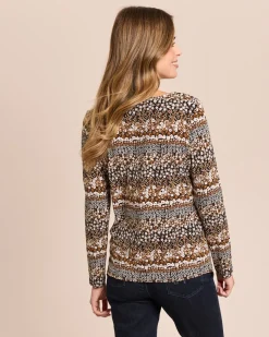 Shirt Mille-Fleur Rundhals & Key-Hole