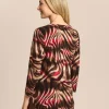 Shirt mit Animaldruck und Reißverschluss