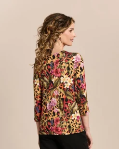 Shirt mit Animal- und Blumenprint