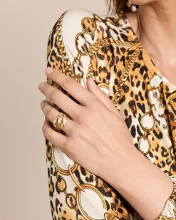Shirt mit Animal- und Kettenprint