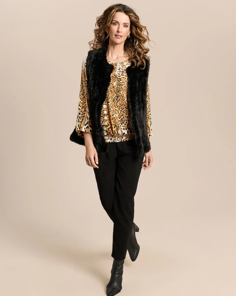 Shirt mit Animal- und Kettenprint