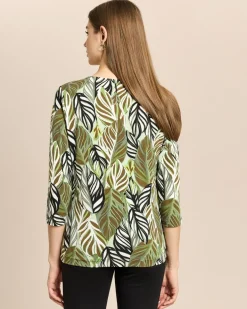 Shirt mit Blätterdruck