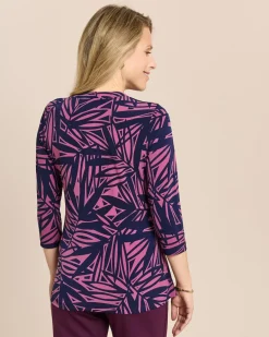 Shirt mit Blätterdruck