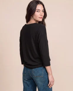 Shirt mit Blumenapplikation