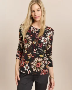 Shirt mit Blumen-Druck
