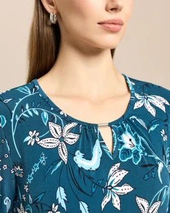 Shirt mit Blumen in Paisleyoptik