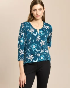 Shirt mit Blumen in Paisleyoptik