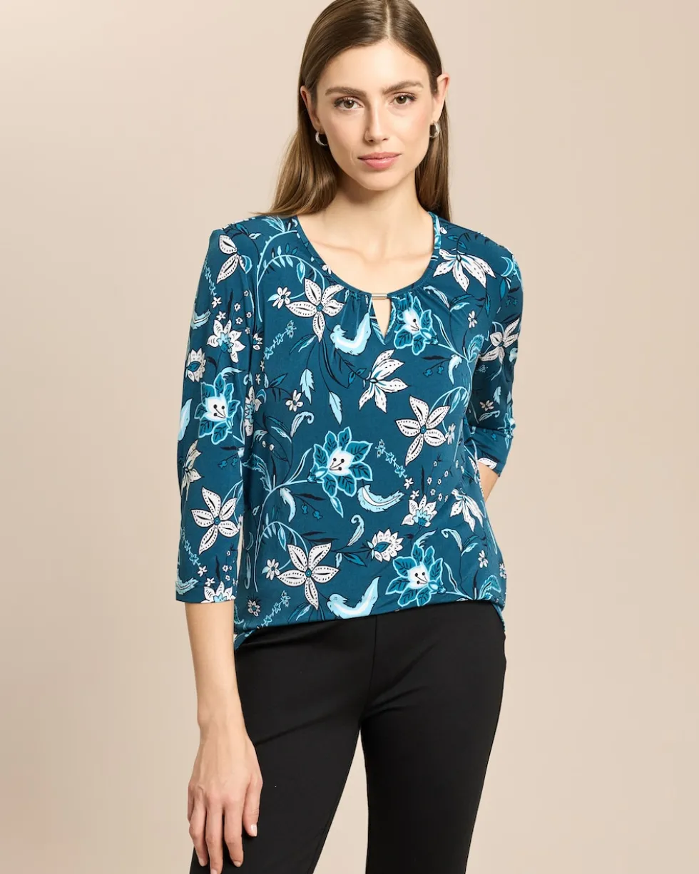 Shirt mit Blumen in Paisleyoptik