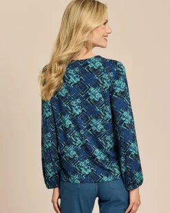 Shirt mit Blumen-Karo-Druck