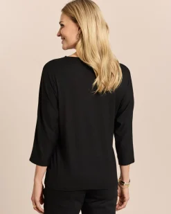 Shirt mit Blumenstickerei