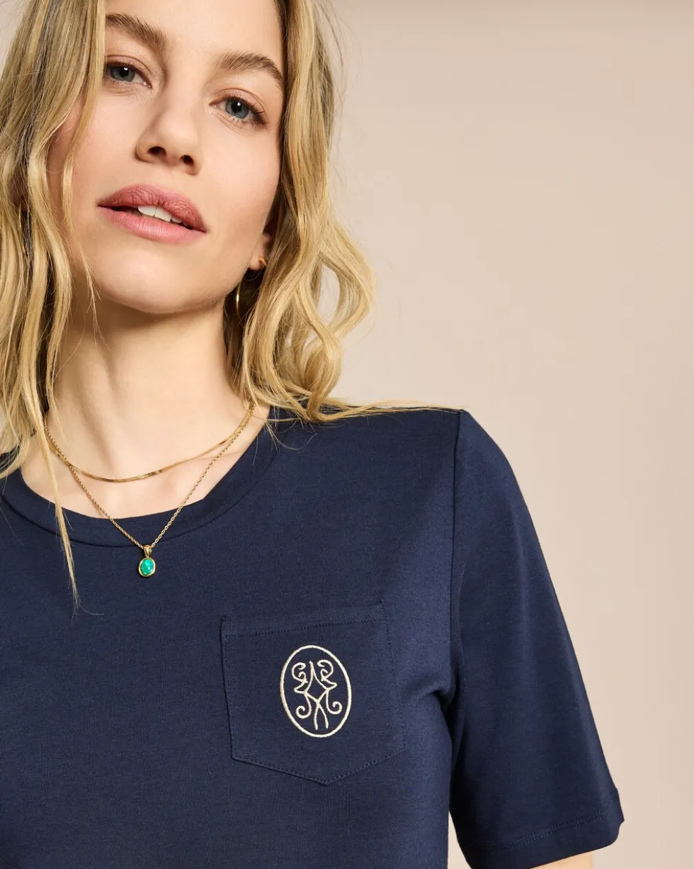Shirt mit Brusttasche und Logo