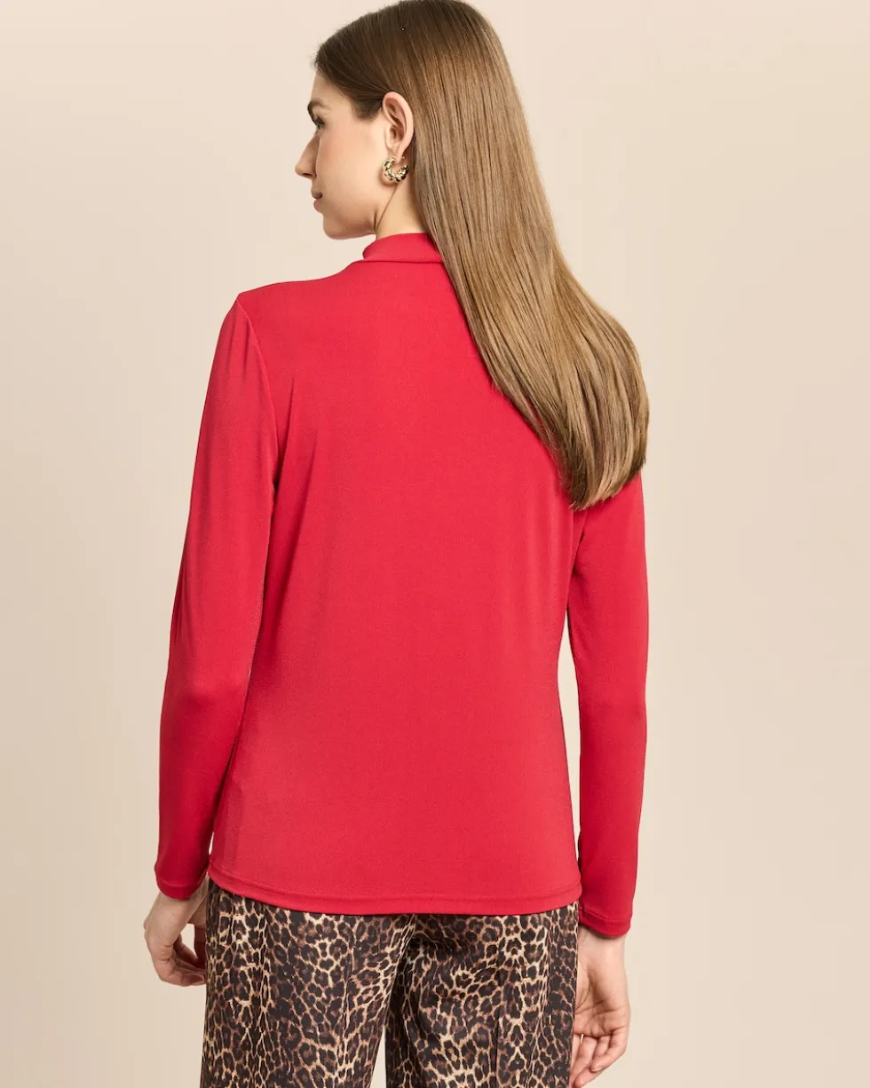 Shirt mit drapiertem Ausschnitt
