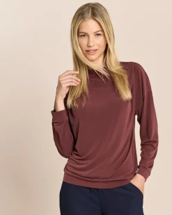 Shirt mit drapierter Schulter