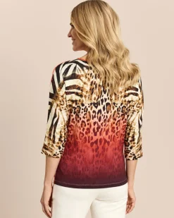 Shirt mit Exklusivdruck und Strass