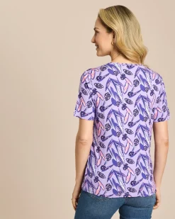 Shirt mit floralem Animal Druck
