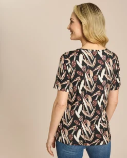 Shirt mit floralem Animal Druck